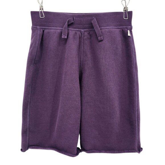 Pact Girls 6/7 Shorts Organic Cotton Pull On Sweat Shorts Purple - Picture 1 of 7